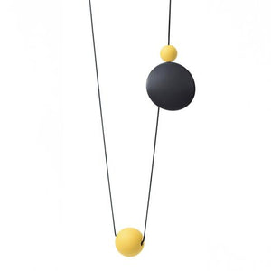 
                  
                    This pendant style long necklace is a sleek combination of materials and textures
                  
                